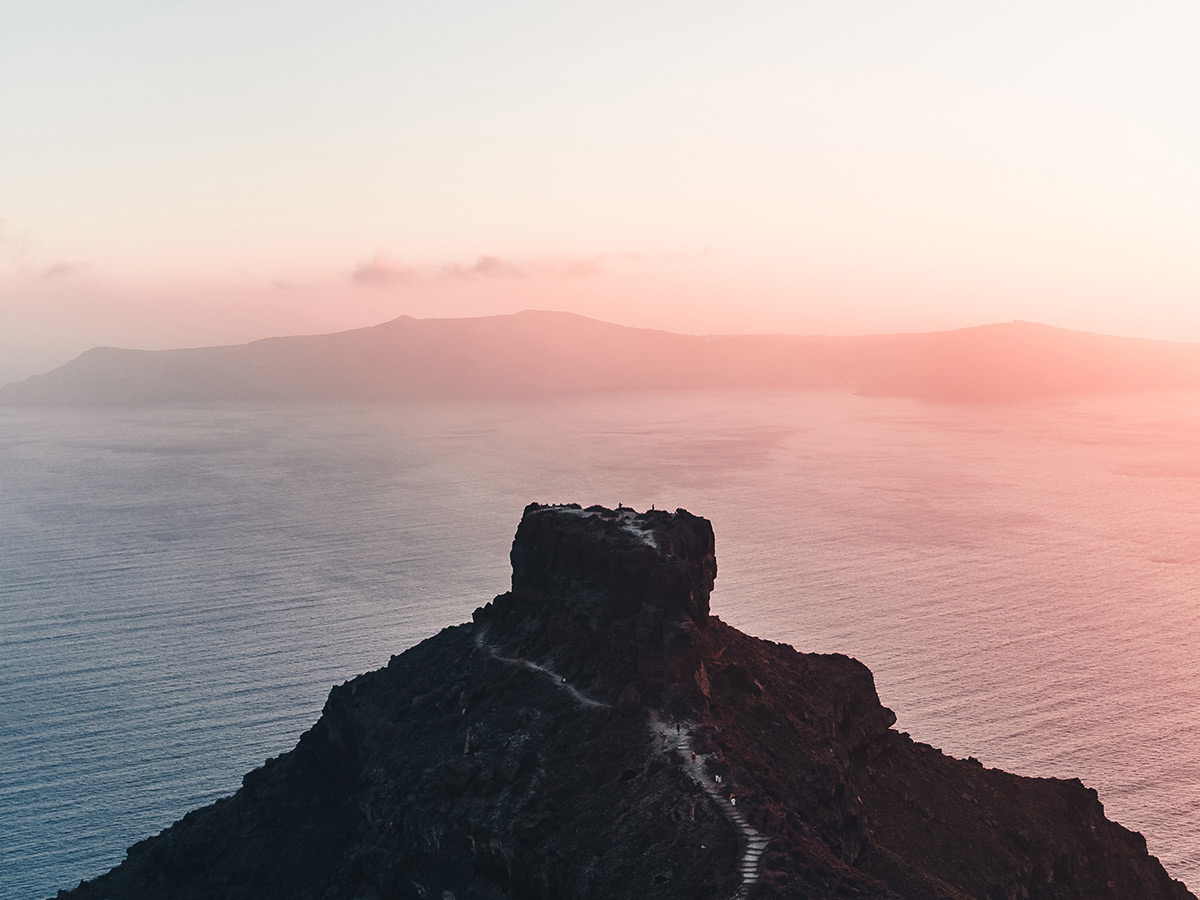 Sunset from Skaros in Imerovigli