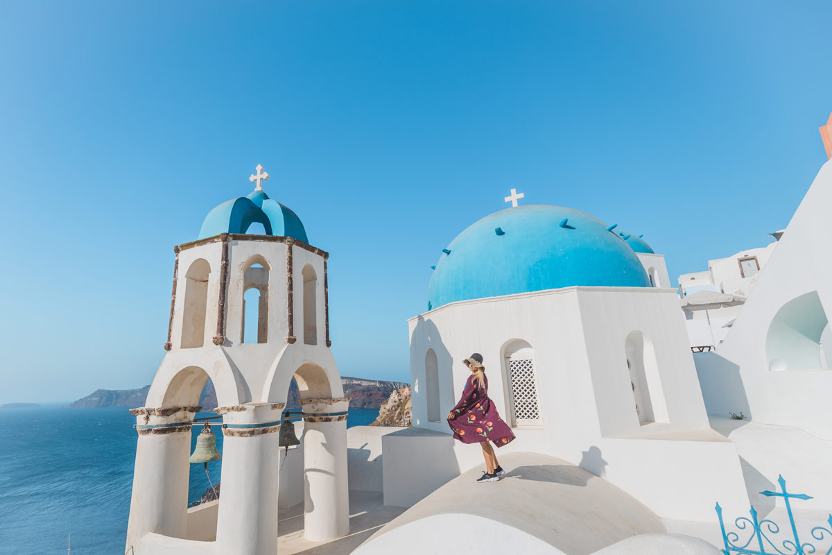 Blue domes Santorini