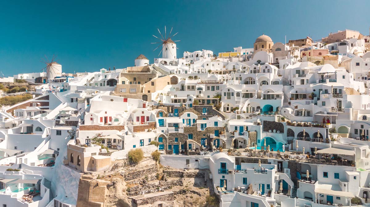 Santorini private tour from above