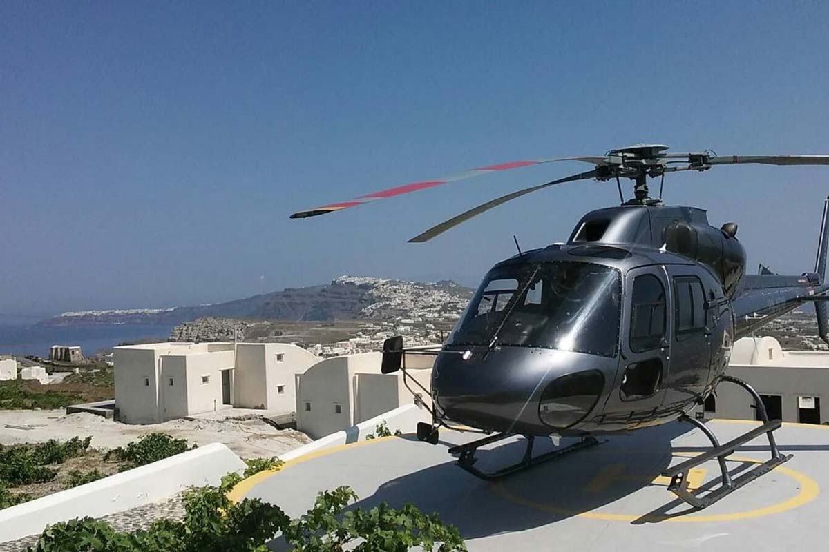 helicopter rooftop santorinibesttours