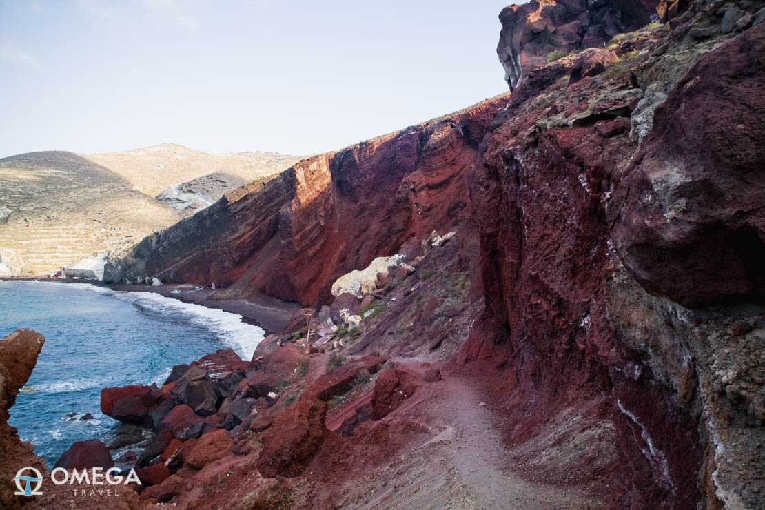 Red beach in Thira (Santorini) island, Greece