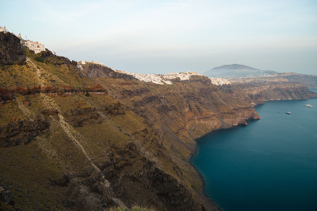 Caldera cliffs in Imerovigli village, Santorini