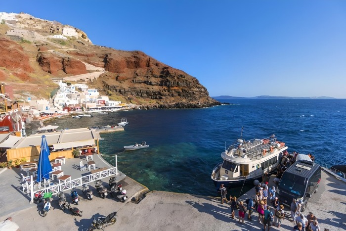 Arriving At Santorini