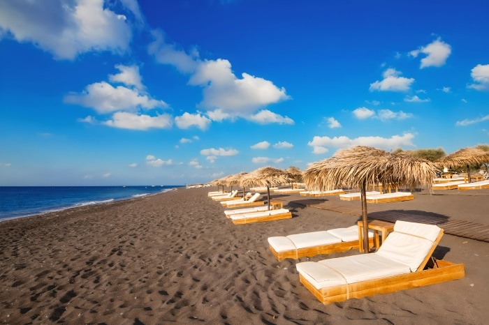 Perissa Perivolos Black Sandy Beach