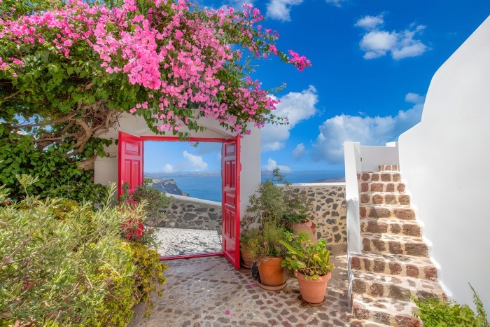 Santorini Beautiful Yard