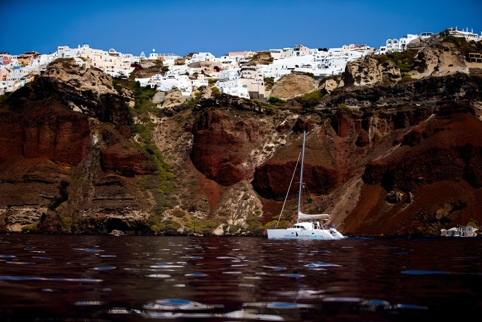 Santorini Catamaran Trip Around Caldera