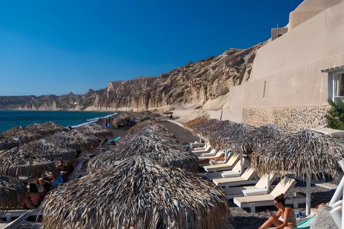 White Beach On Santorini