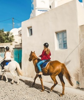 Santorini Horse Riding Megalochori Village