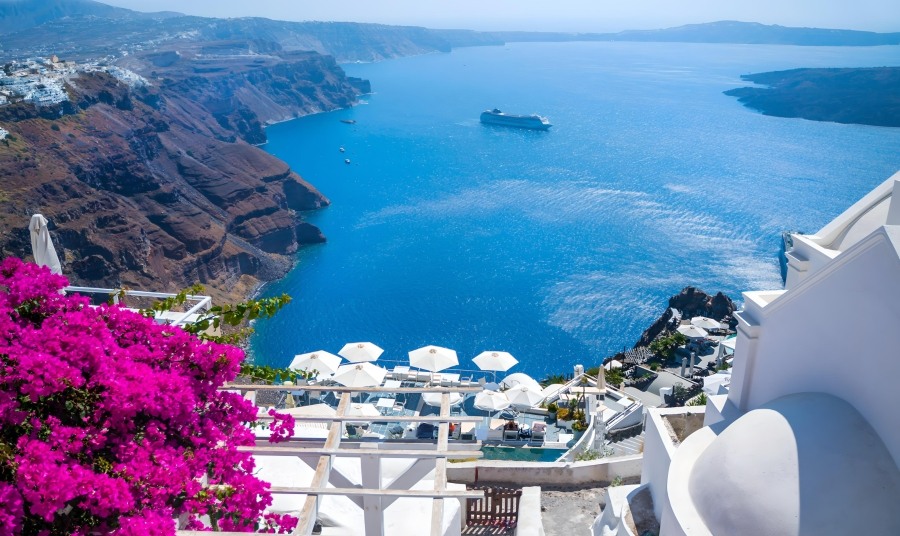Caldera View On Santorini