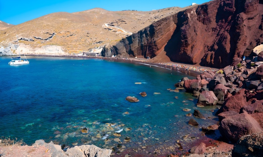 Visiting Red Beach In Santorini
