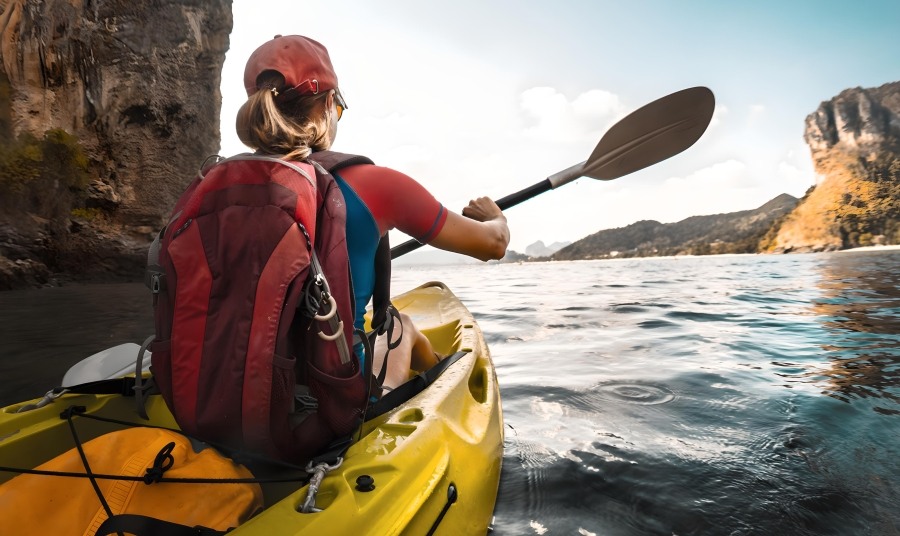 Woman Kayaking